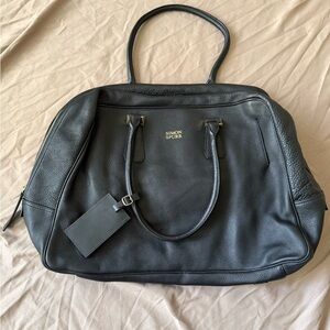 Black Leather Duffel Bag